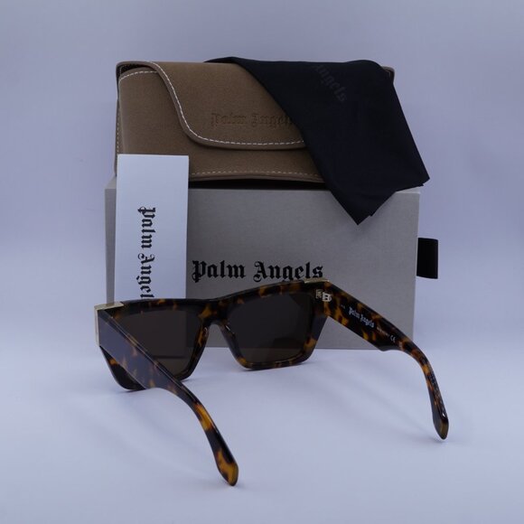 Palm Angels PERI099 HOLLYWOOD 6064 Cat Eye Sunglasses - Havana/Brown - Picture 7 of 11